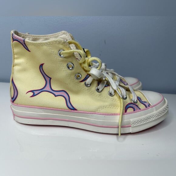 Converse Golf Le Fleur x Chuck 70 High Flame Pastel Yellow M 8.5 / W 10.5 - Picture 3 of 9